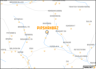 map of Pīr Shahbāz