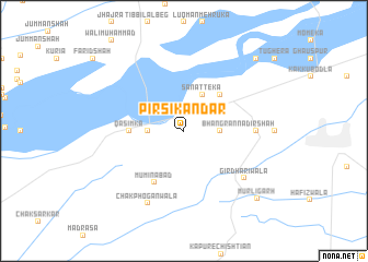 map of Pīr Sikandar