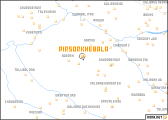 map of Pīr Sorkh-e Bālā