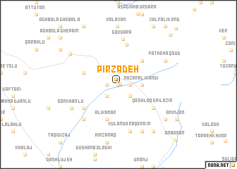 map of Pīrzādeh