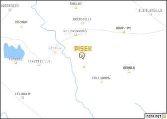 map of Pisek