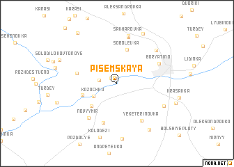 map of Pisemskaya