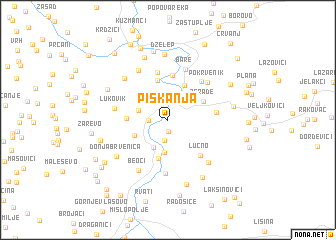 map of Piskanja