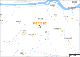 map of Pištinac