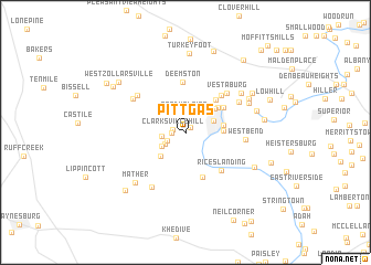 map of Pitt Gas