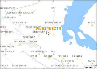 map of Piuszpuszta