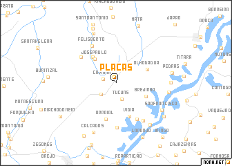 map of Placas