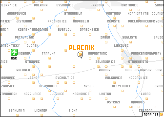 map of Pláčník