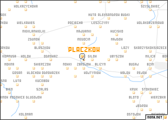 map of Płaczków