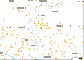 map of Plahovići