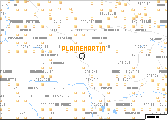 map of Plaine Martin