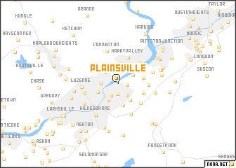 map of Plainsville