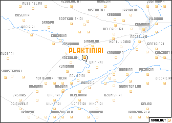 map of Plaktiniai