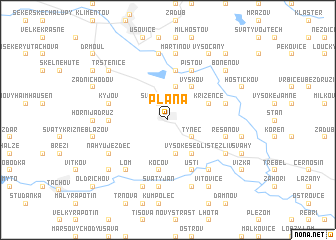 map of Planá