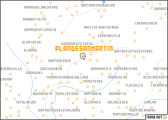 map of Plan de San Martín