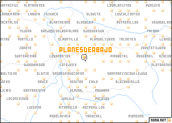 map of Planes de Abajo