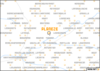 map of Planèze