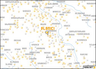 map of Planići