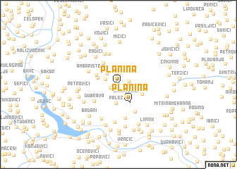 map of Planina