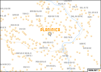 map of Planinica