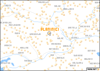 map of Planinići