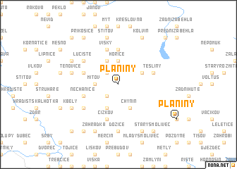 map of Planiny