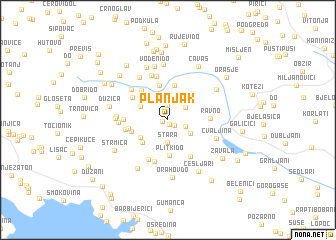 map of Planjak