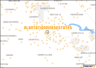 map of Plantation Pines Estates