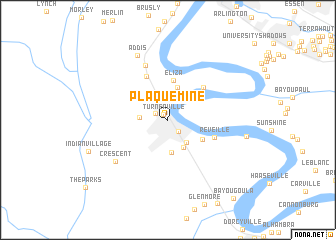 map of Plaquemine