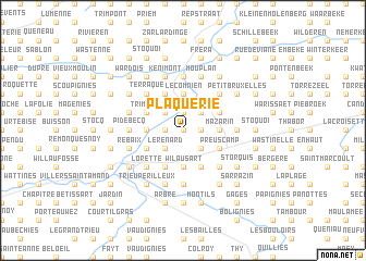 map of Plaquerie