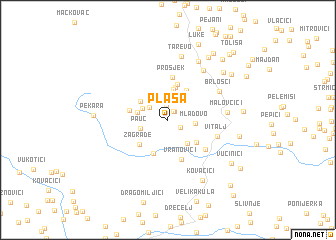 map of Plaša