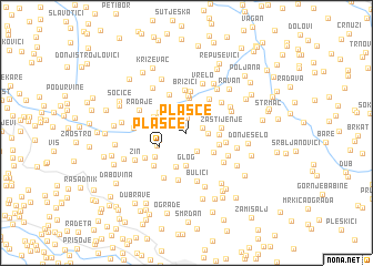 map of Plašče