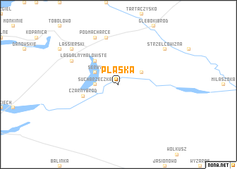 map of Płaska