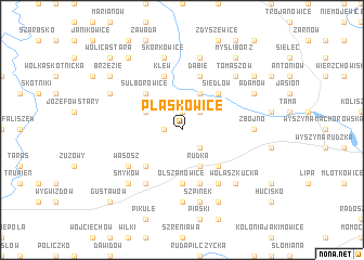 map of Pląskowice