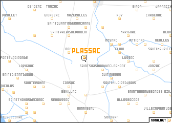 map of Plassac