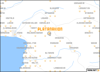 map of Platanákion