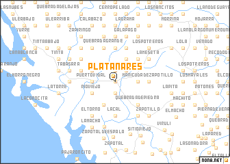 map of Platanares