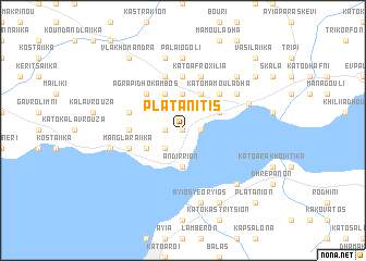 map of Platanítis