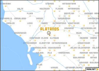 map of Plátanos