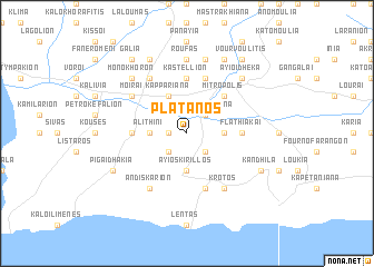 map of Plátanos