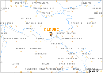 map of Plaveč