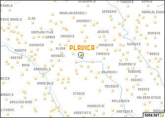 map of Plavica