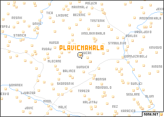 map of Plavić Mahala