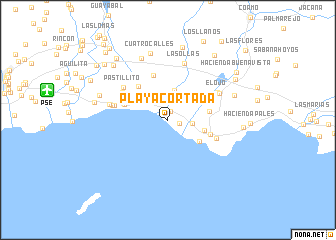 map of Playa Cortada