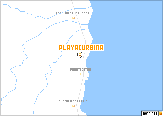 map of Playa Curbina