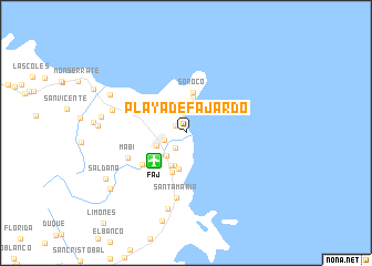 map of Playa de Fajardo