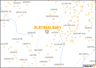 map of Playa del Buey