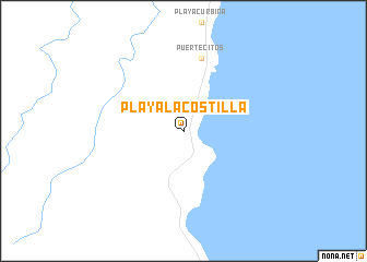 map of Playa la Costilla