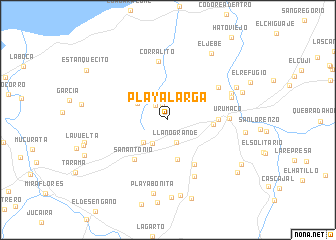 map of Playa Larga