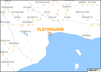 map of Playa Majana